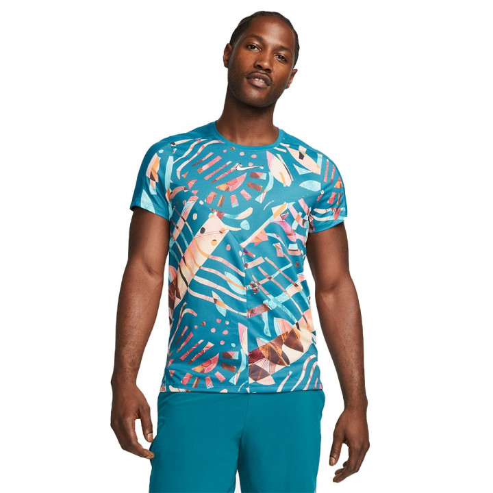 Nike Maglia Tennis Slam Ny Noble Rosso Bianco Uomo