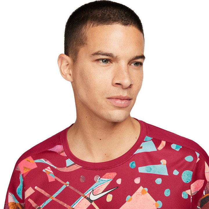 Nike Maglia Tennis Slam Ny Geode Teal Bianco Uomo
