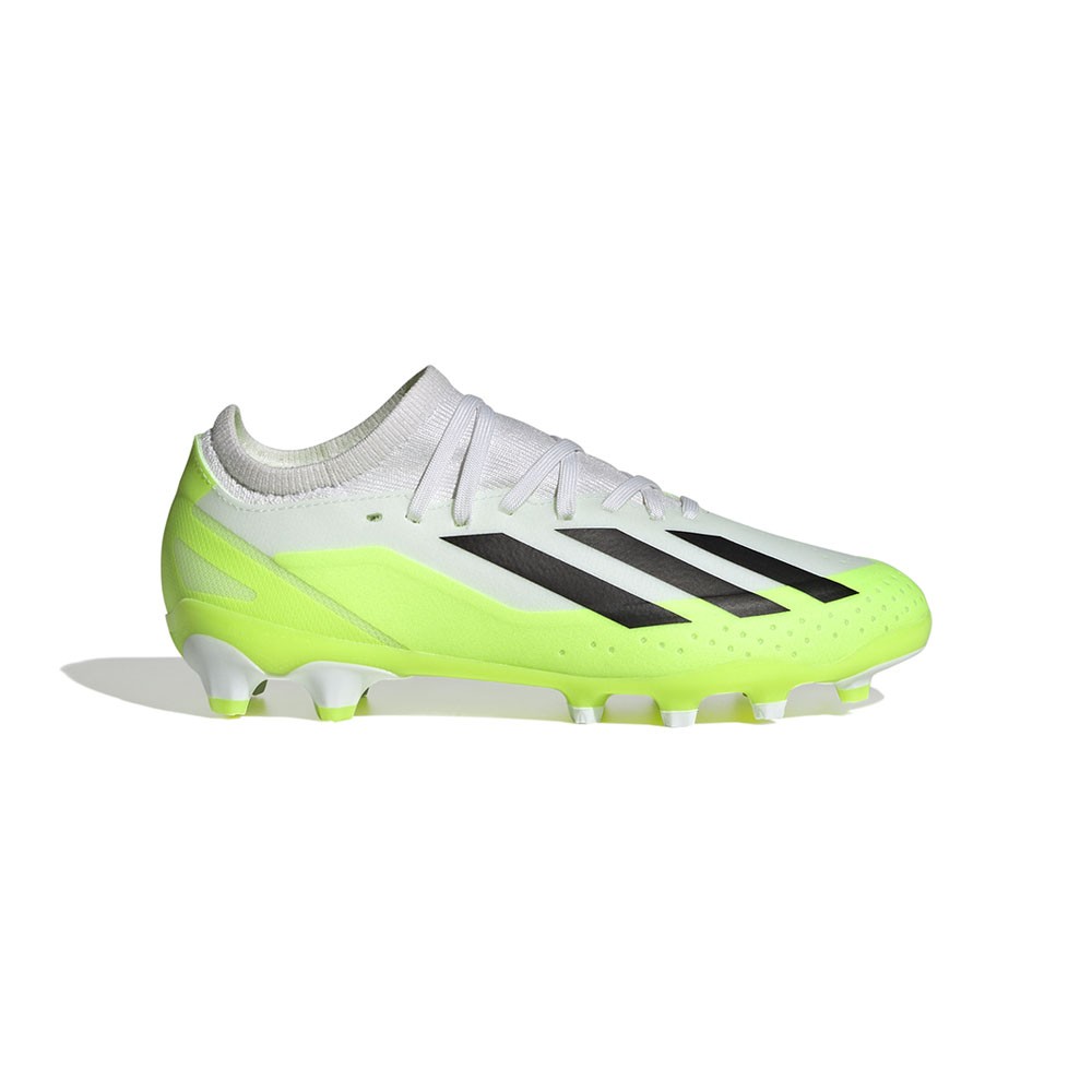 ADIDAS X Crazyfast .3 Mg Bianco Nero Lime - Scarpe Da Calcio Bambino EUR 36 2/3 / UK 4