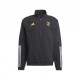 ADIDAS Felpa Calcio Juve Pre Full Zip Nero Giallo Uomo