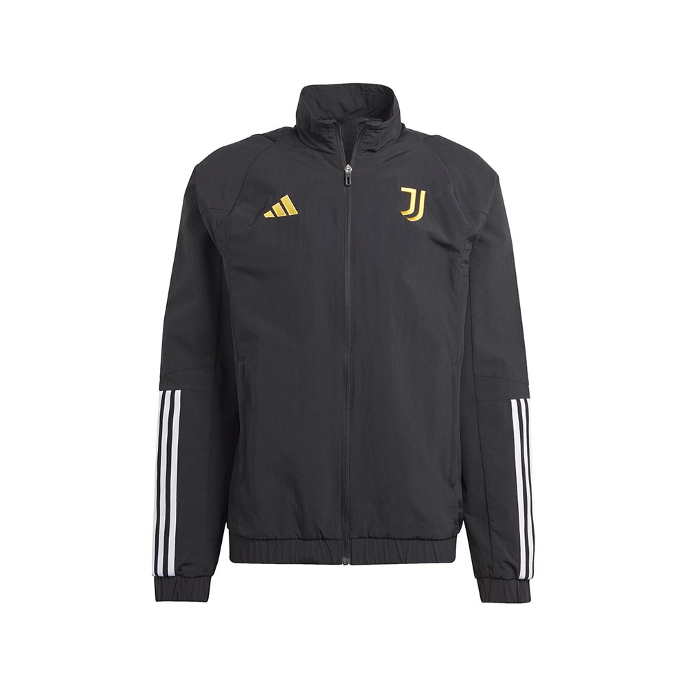 ADIDAS Felpa Calcio Juve Pre Full Zip Nero Giallo Uomo XL