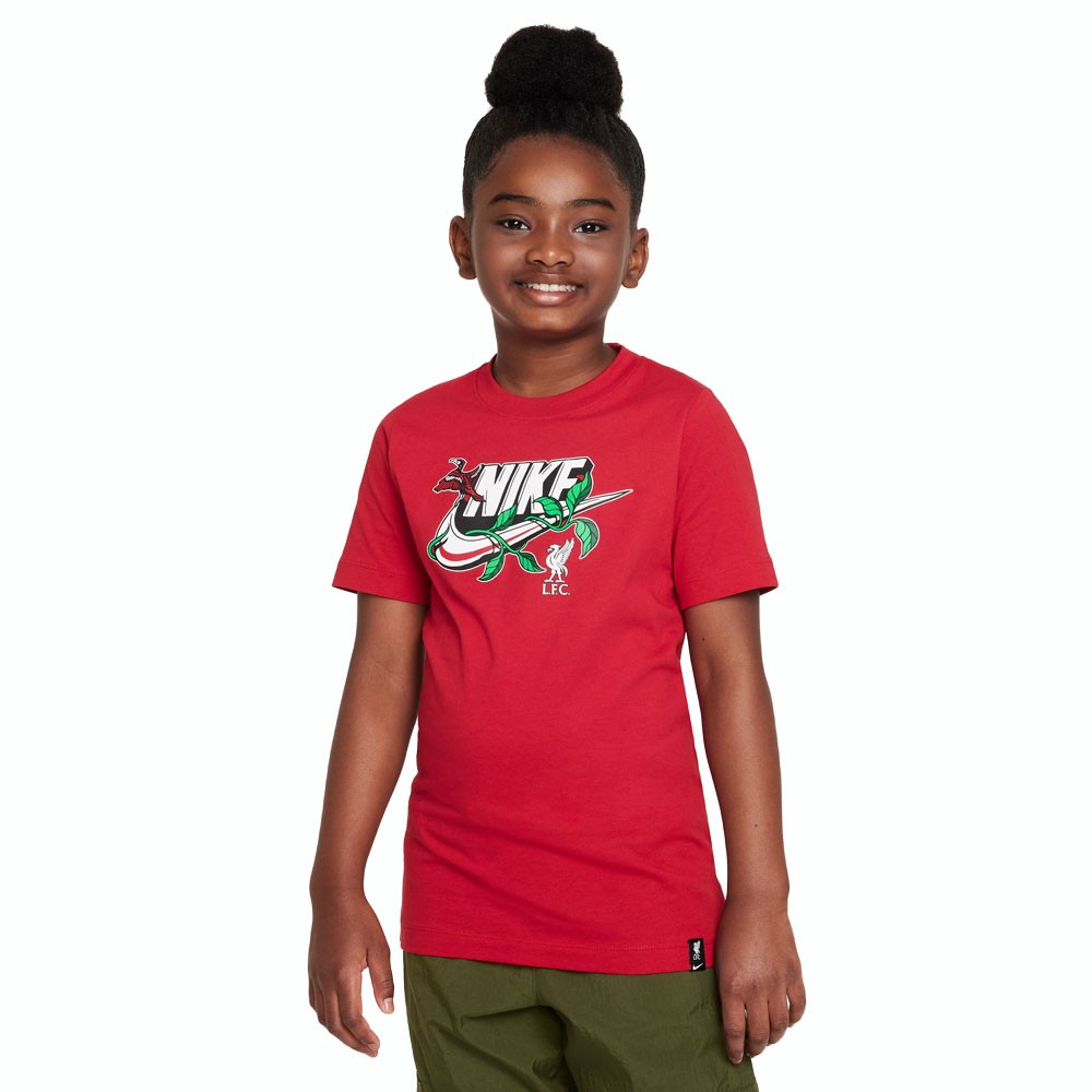 Image of Nike Maglia Maniche Corte Lfc Futura Ssl Rosso Bambino S