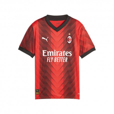 Puma Maglia Maniche Corte Acm Home 23 24 Rosso Nero Bambino