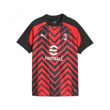 Puma Maglia Maniche Corte Acm Prematch Rosso Nero Bambino