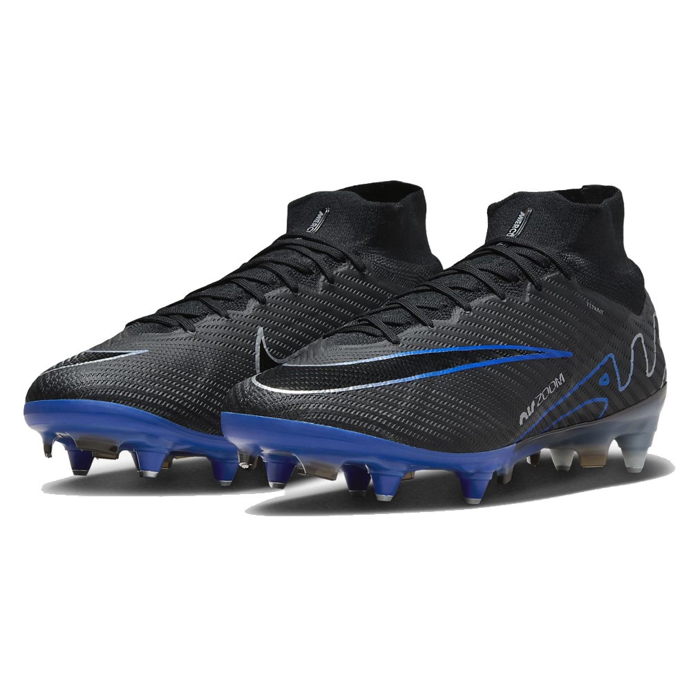 Nike Mercurial Superfly 9 Elite Sg Pro Nero Blu Scarpe Da Calcio
