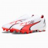 Puma Ultra Pro FG/AG Bianco Rosso - Scarpe Da Calcio Uomo