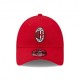 New Era Cappellino 9Forty Logo Milan Rosso Uomo