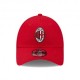 New Era Cappellino 9Forty Logo Milan Rosso Uomo