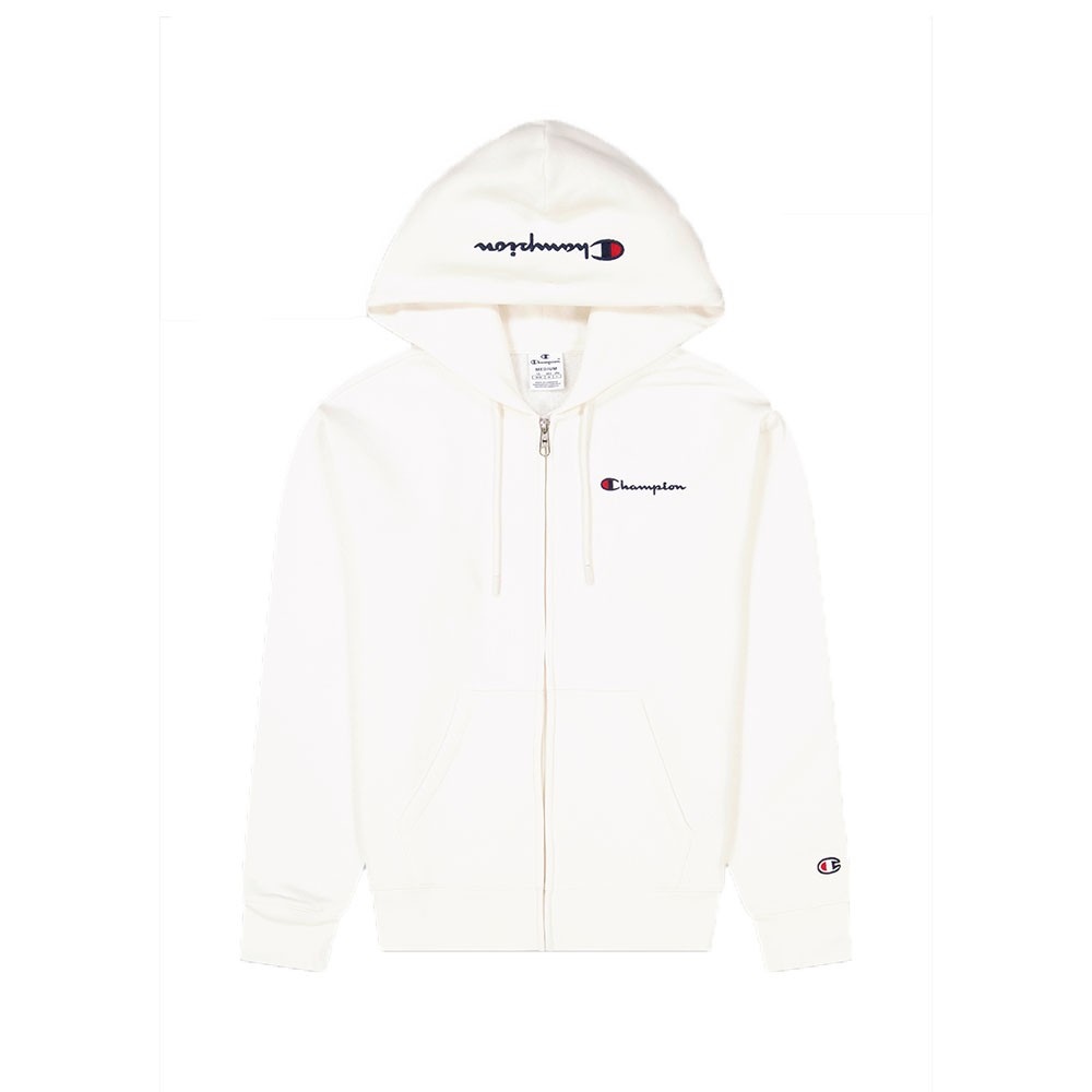 Image of Champion Felpa Con Cappuccio Full Zip Panna Donna L