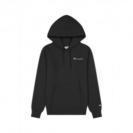 Champion Felpa Con Cappuccio Logo Piccolo Nero Donna