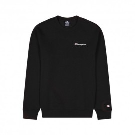 Champion Felpa Girocollo Logo Piccolo Nero Uomo