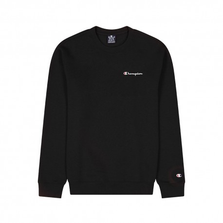 Champion Felpa Girocollo Logo Piccolo Nero Uomo