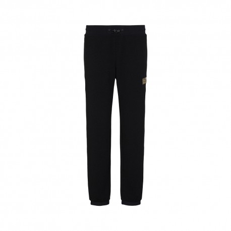 Ea7 Pantaloni Con Polsino Piquet Nero Uomo