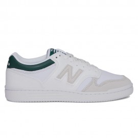 New Balance Bb 480 Mesh Lea Bianco Verde - Sneakers Uomo