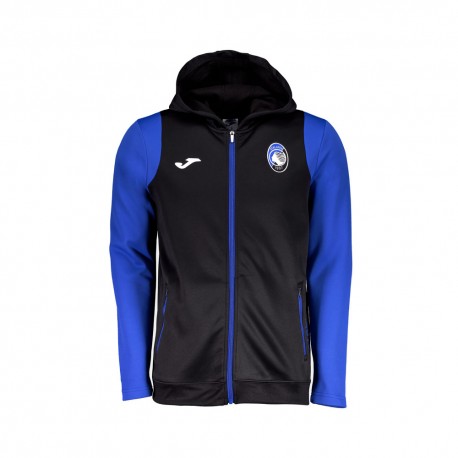 Joma Sport Felpa Calcio Atalanta Training Fz Nero Blu Bambino