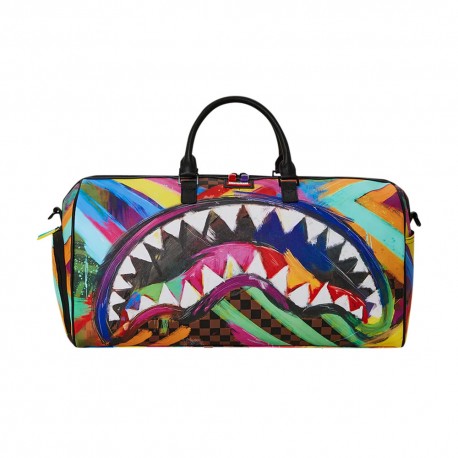 Sprayground Borsa Duffle Shark In Paint Multi
