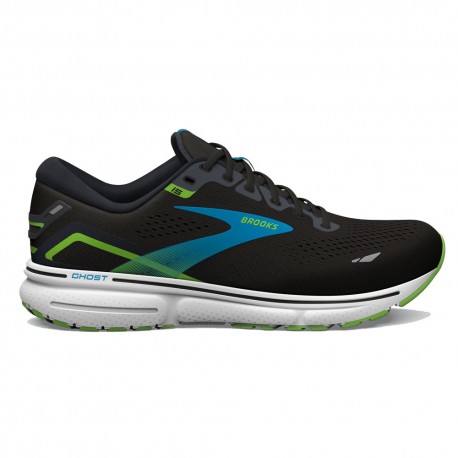 Brooks Ghost 15 Nero Hawaiian Ocean Green - Scarpe Running Uomo