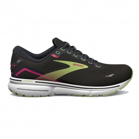 Brooks Ghost 15 Nero Ebony Sharp Green - Scarpe Running Donna