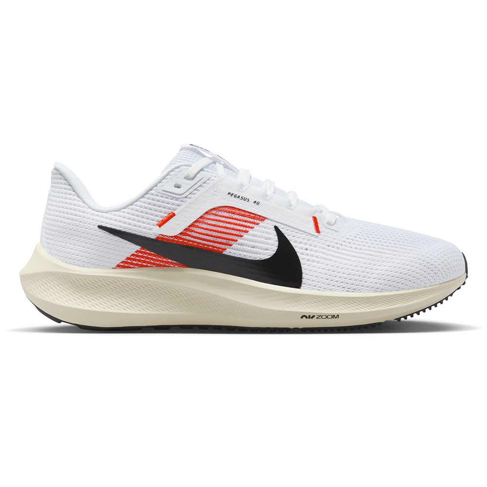 Nike Air Zoom Pegasus 40 Ek Bianco Nero Rosso - Scarpe Running Uomo EUR 44,5 / US 10,5