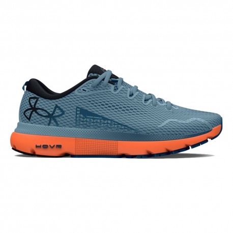 Under Armour Hovr Infinite 5 Blue Granite Dark Tangerine - Scarpe Running Uomo