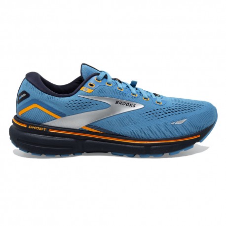 Brooks Ghost 15 GORE-TEX Blue Peacoat Arancio - Scarpe Running Uomo