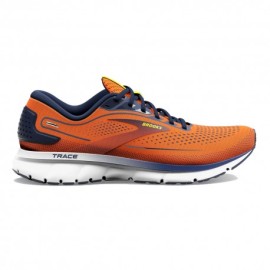 Brooks Trace 2 Rosso Arancio Nero Sulphur - Scarpe Running Uomo