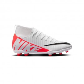 Nike Mercurial Superfly 9 Club Fg Mg Bianco Rossa - Scarpe Da Calcio Bambino
