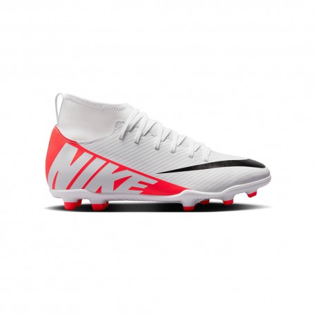 Nike Mercurial Superfly 9 Club Fg Mg Bianco Rossa - Scarpe Da Calcio Bambino