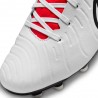 Nike Legend 10 Academy Fg Mg Bianco Rosso - Scarpe Da Calcio Bambino