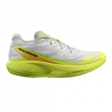 Salomon Phantasm 2 Bianco Safety Giallo Metal - Scarpe Running Uomo