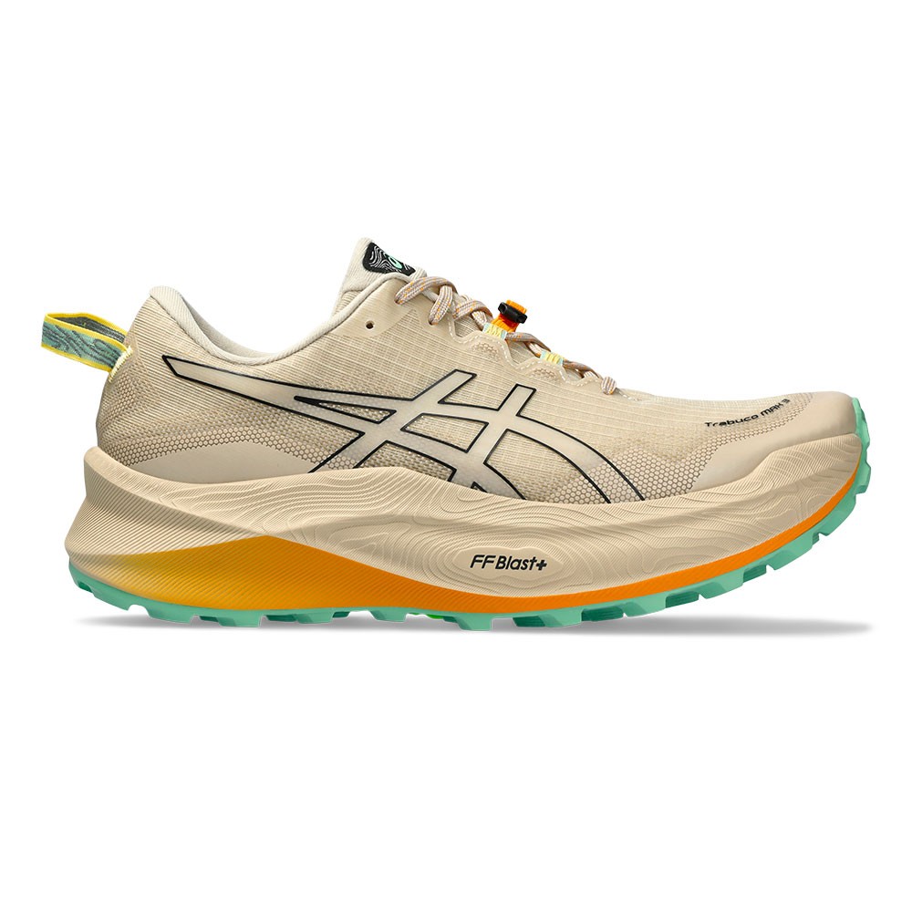 Asics Trabuco Max 3 Feather Grigio Nero - Scarpe Trail Running Uomo EUR 46,5 / US 12