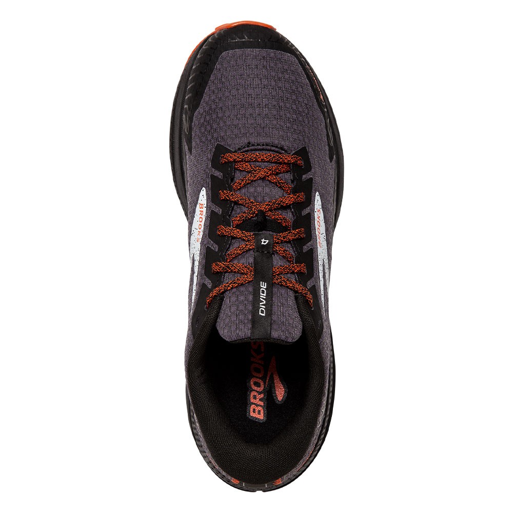 Brooks Divide 4 GORE TEX Nero Arancione Scarpe Trail Running