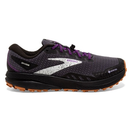 Brooks Trail Running Divide 4 GORE-TEX Nero Firecracker Peral - Scarpe Trail Running Donna