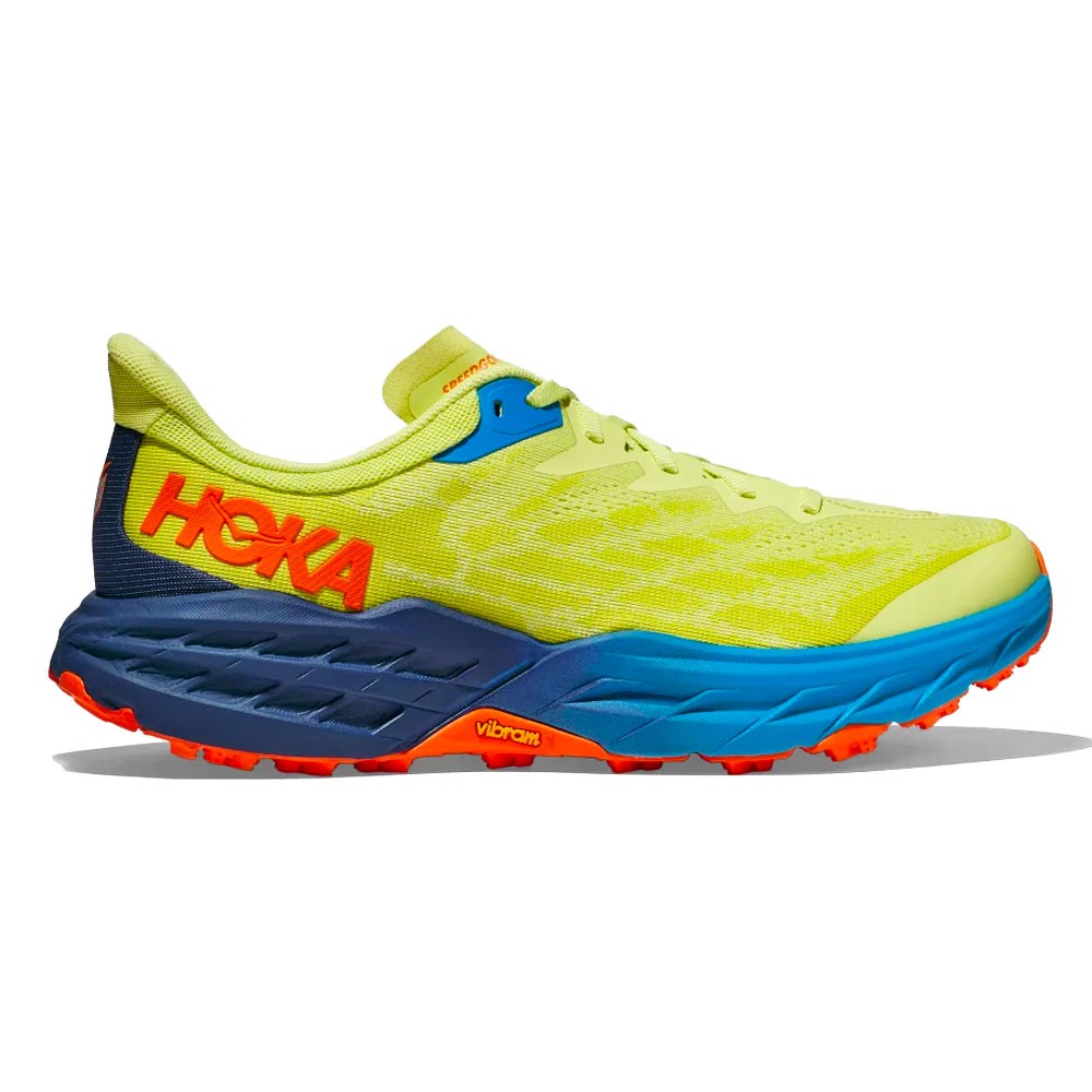 Hoka Speedgoat 5 Giallo Blu - Scarpe Trail Running Uomo EUR 42 2/3 / US 9
