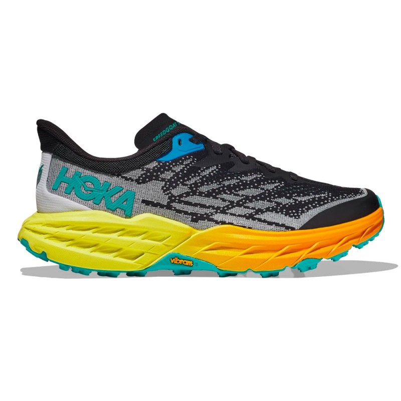 Hoka Trail Running Speedgoat 5 Nero Evening Primarose - Scarpe Trail Running Uomo