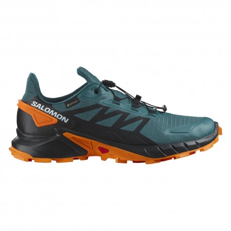 Salomon Trail Running Supercross 4 GORE-TEX Stargazer Nero Turmeric - Scarpe Trail Running Uomo