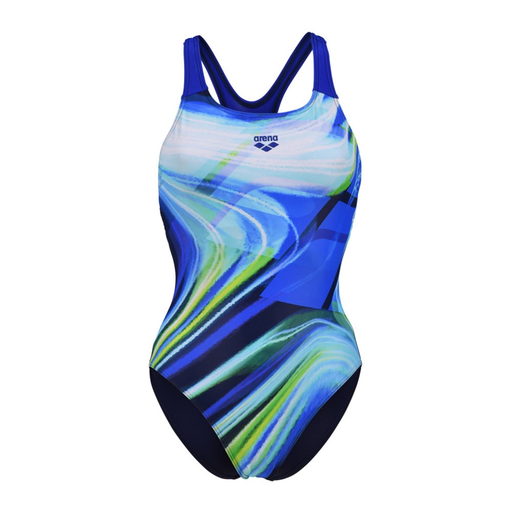 Arena Costume Intero Piscina Con Reggiseno Interno Blu Donna 42