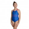 Arena Costume Intero Piscina Graphic Blu Fucsia Bambina