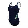 Arena Costume Intero Piscina Supportato Chiara Blu Navy Multi Donna