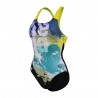 Arena Costume Intero Piscina Waves Breaking Nero Multi Donna