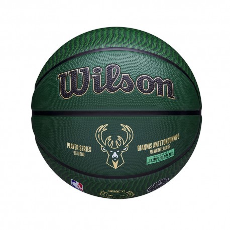 Wilson Palla Basket Nba Icon Outdoor Giannis Verde Beige