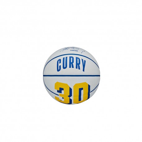 Wilson Mini Palla Da Basket Nba Icon Curry Blu Giallo