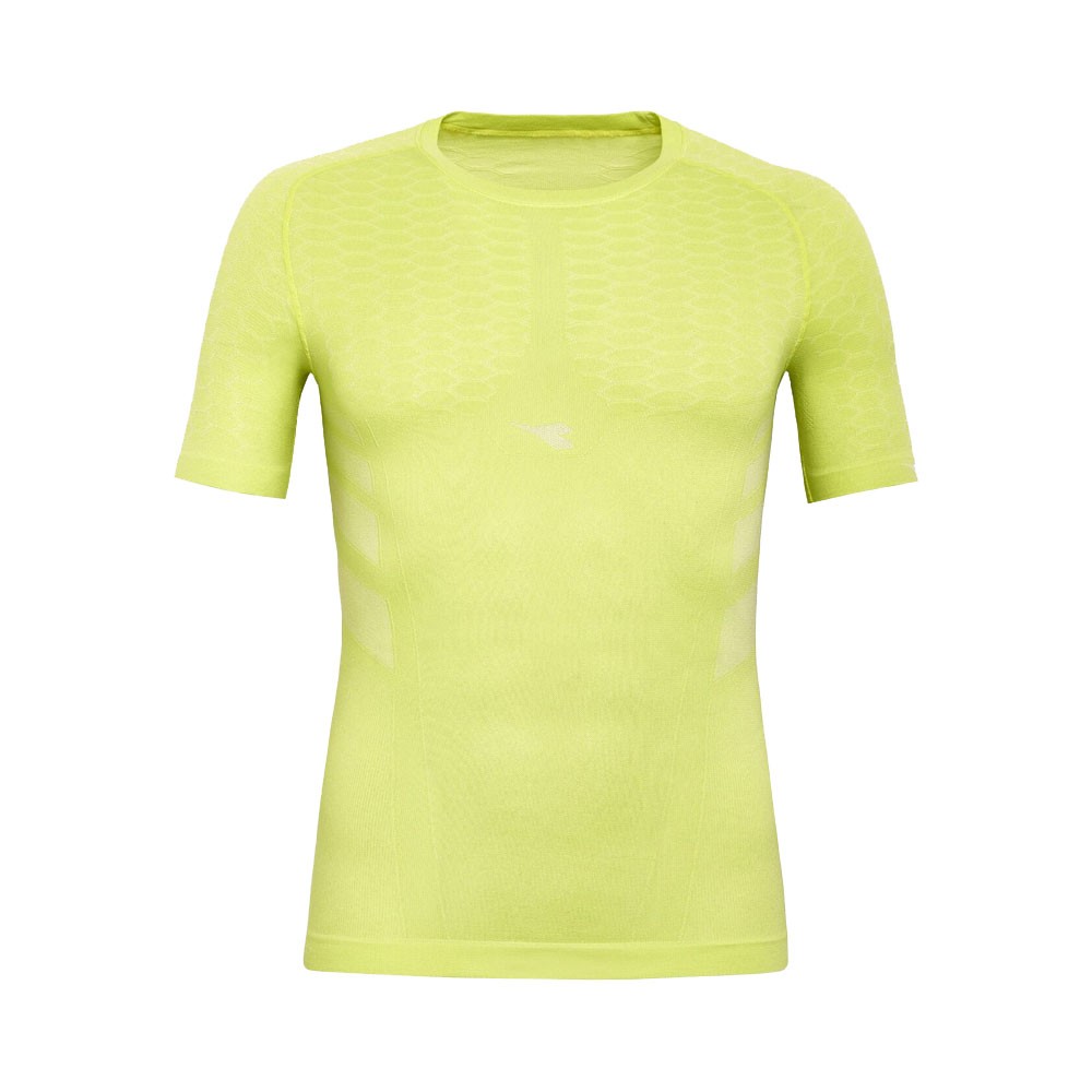 Diadora T-Shirt Running Act Hp Giallo Fluo Uomo XXL