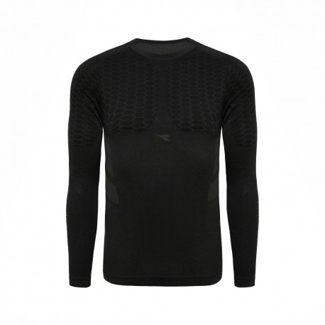 Diadora T-Shirt Running Ml Act Hp Nero Uomo