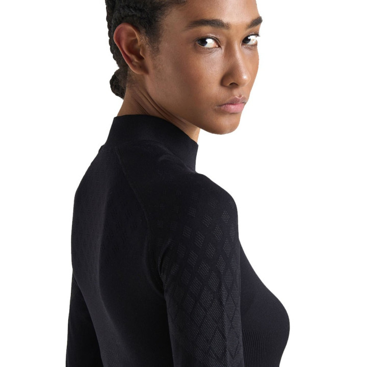 Diadora T-Shirt Running Ml Turtle Neck Act Hp Nero Donna