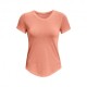 Under Armour T-Shirt Running Streaker Bubble Peach Bubble Peach Reflective Donna