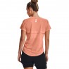 Under Armour T-Shirt Running Streaker Bubble Peach Bubble Peach Reflective Donna