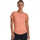 Under Armour T-Shirt Running Streaker Bubble Peach Bubble Peach Reflective Donna