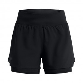 Under Armour Pantaloncini Running Stamina 2 In 1 Nero Nero Reflective Donna