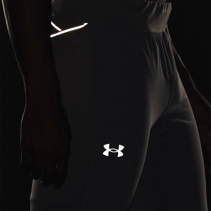Under Armour Leggings Running Qualifier Cold Nero Team Blu Reflective Donna